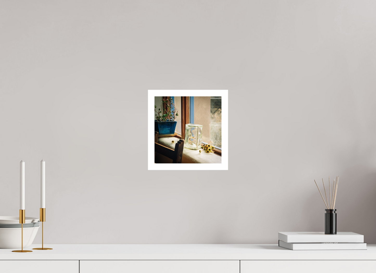 8 x 8″, Fine Art Baryta, .8” border Window Sill Still Life, Santa Fe 2023