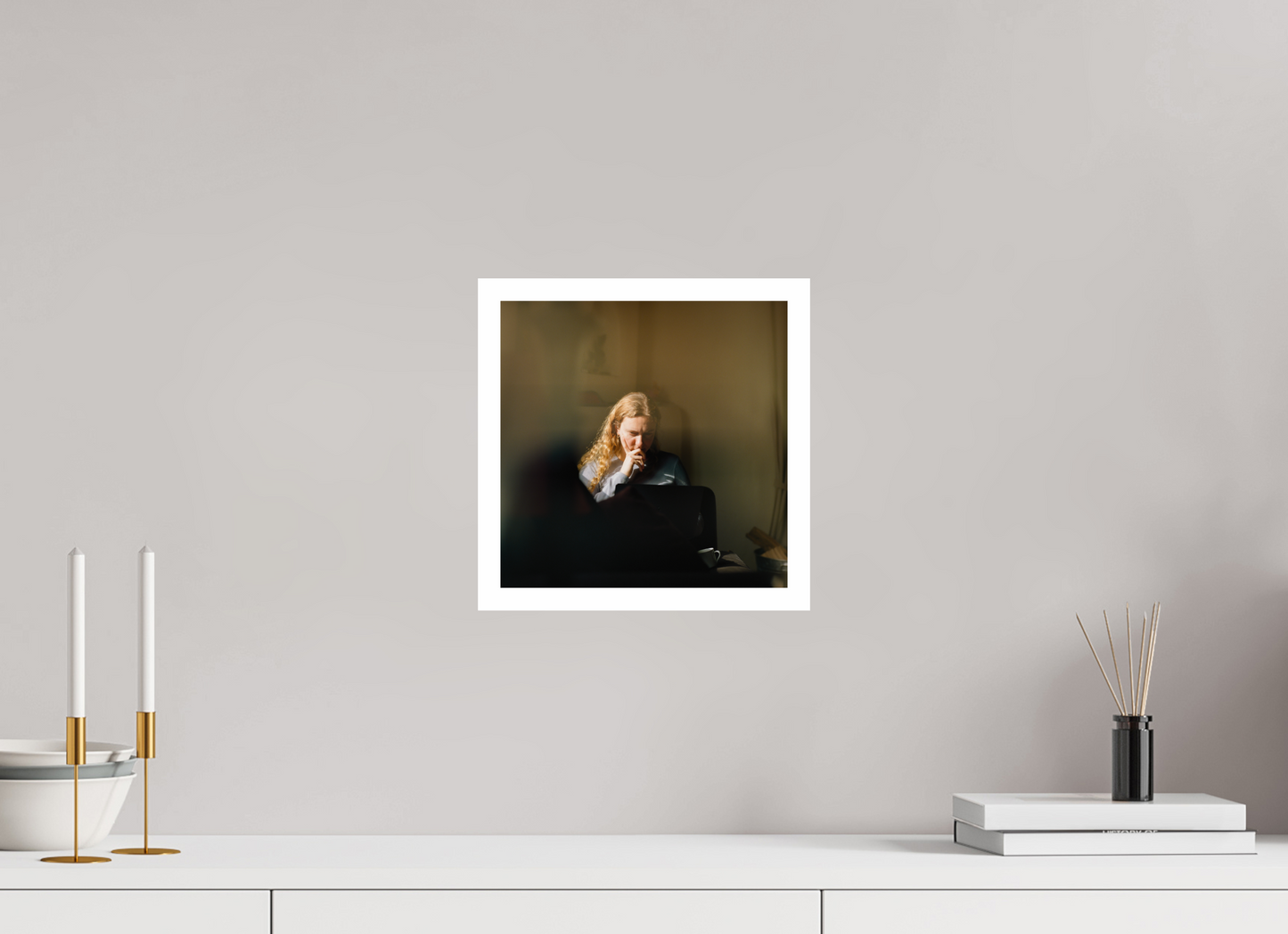 10 x 10″, Fine Art Baryta, .8” border Alice, Writing