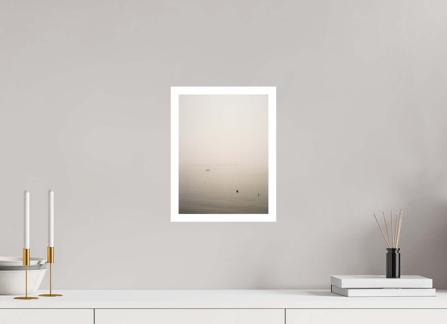 9 x 12″, Hahnemühle FineArt Baryta, .8” border Ship in Fog, Boothbay Harbor